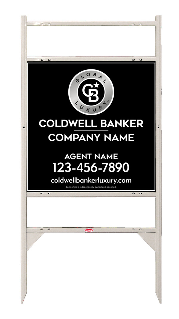 Angle Iron Frame W/ 2 Rider Inserts And Reflective Agent Sign Panel Unit, 24"H X 24"W, 3mm Aluminum Composite