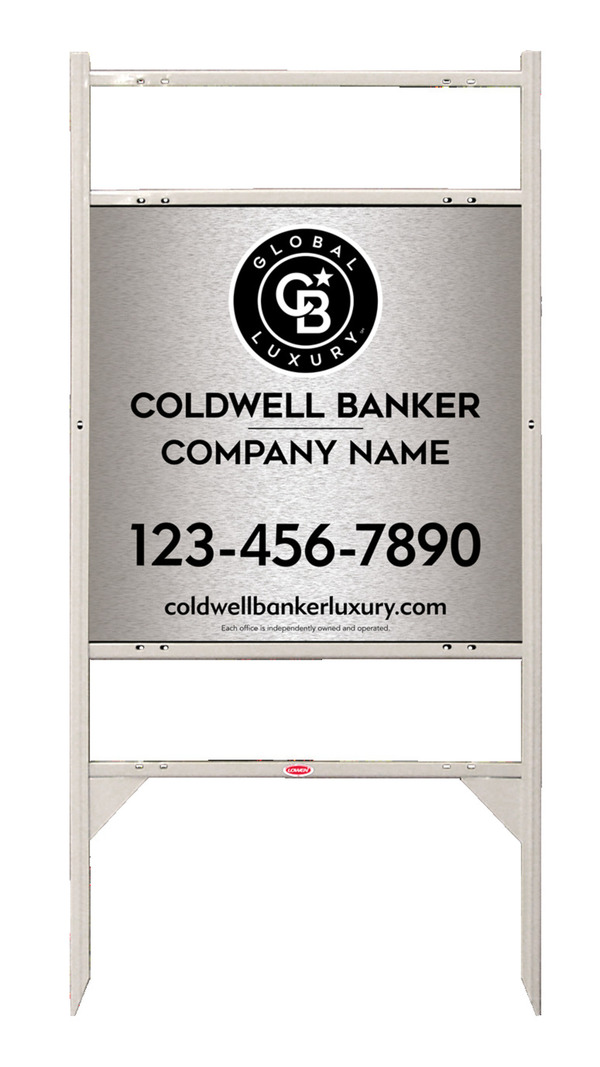 Angle Iron Frame W/ 2 Rider Inserts And Office Sign Panel Unit, 24"H X 24"W, Brushed Aluminum Composite
