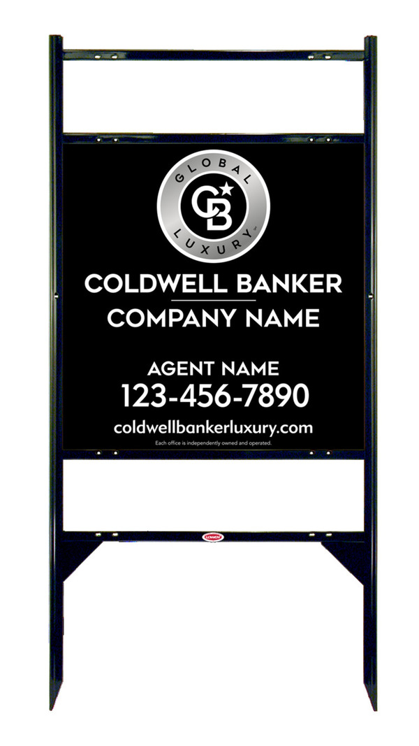 Angle Iron Frame W/ 2 Rider Inserts And Reflective Agent Sign Panel Unit, 24"H X 24"W, 3mm Aluminum Composite