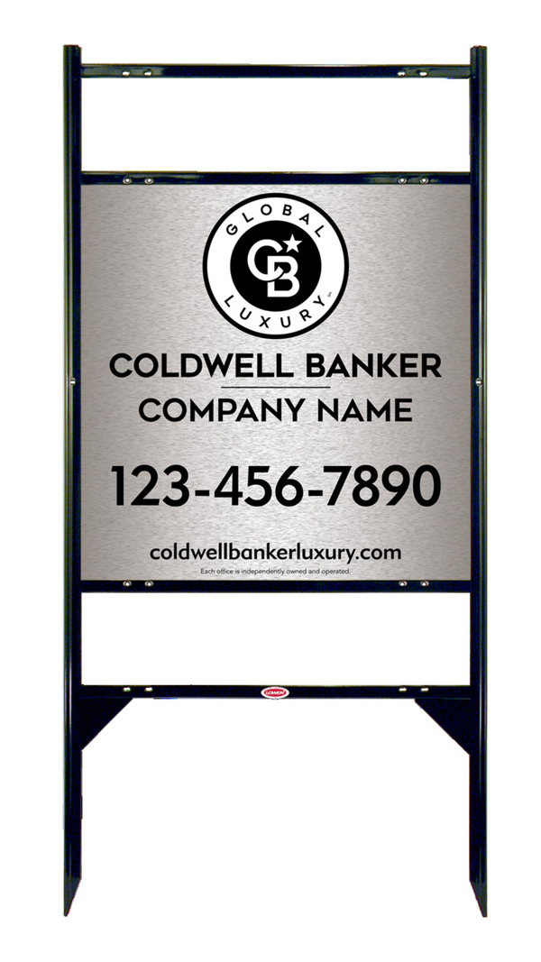 Angle Iron Frame W/ 2 Rider Inserts And Office Sign Panel Unit, 24"H X 24"W, Brushed Aluminum Composite