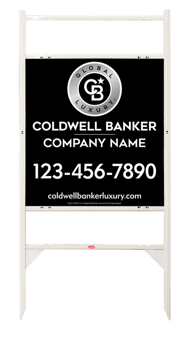 Angle Iron Frame W/ 2 Rider Inserts And Reflective Office Sign Panel Unit, 25"H X 24"W, 3mm Aluminum Composite