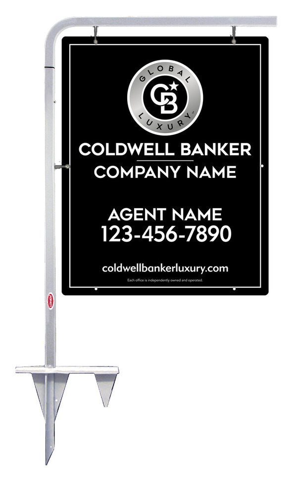 Tubular Stake And Agent Sign Panel Unit, 30"H X 24"W, .063 Aluminum