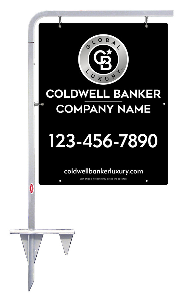Tubular Stake And Reflective Office Sign Panel Unit, 30"H X 24"W, .063 Aluminum