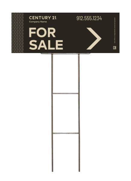Wire Stake And Sign Panel Unit, 9"H X 24"W, 4mm Corrugated Plastic