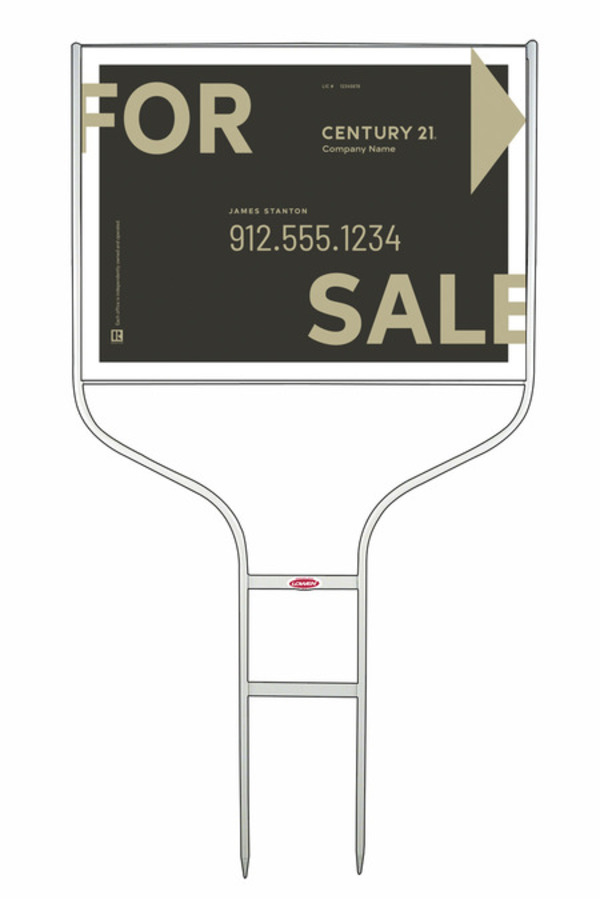 Round Rod Frame And Sign Panel Unit, 18"H X 24"W