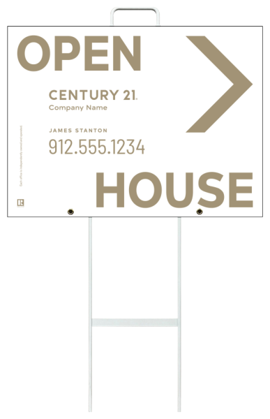 Grab And Go Agent Open House Sign Panel Unit, 18"H X 24"W, 4mm Corrugated