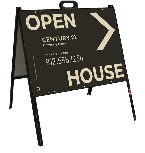 Open House A-Frame And Sign Panel Unit, 18"H X 24"W, Steel