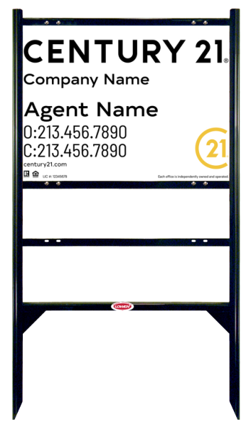 Angle Iron Frame With One Rider Insert And Sign Panel Unit, 18"H X 24"W, Steel