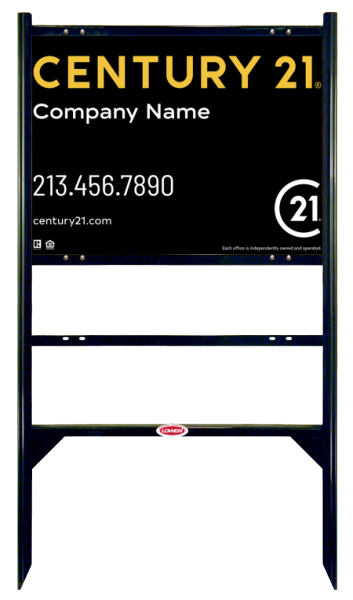 Angle Iron Frame With One Rider Insert And Sign Panel Unit, 18"H X 24"W, Steel