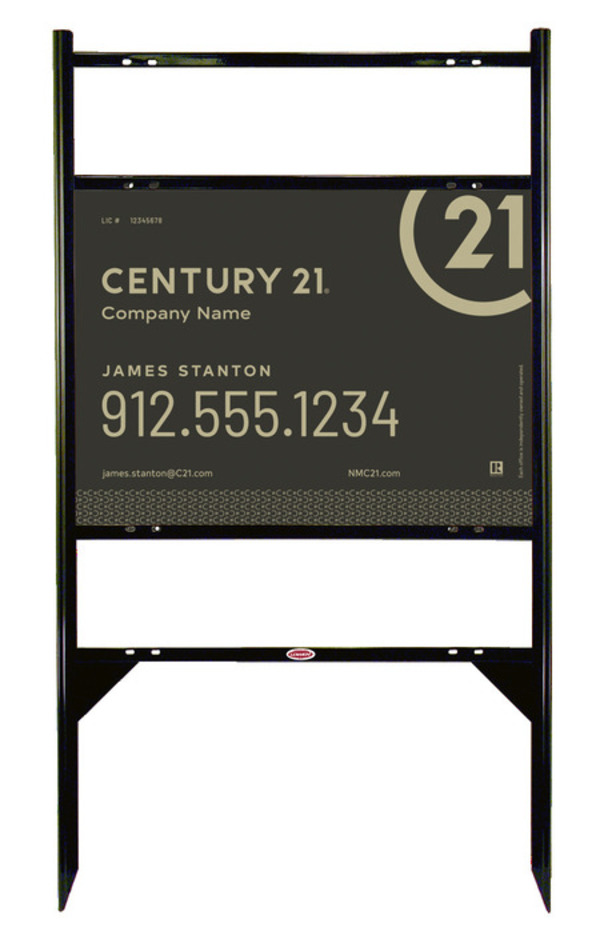 Angle Iron Frame With Two Rider Inserts And Sign Panel Unit, 18"H X 24"W