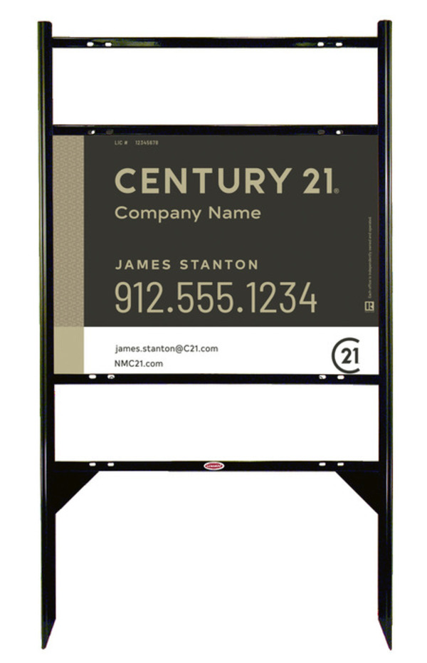 Angle Iron Frame With Two Rider Inserts And Sign Panel Unit, 18"H X 24"W