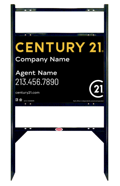 Angle Iron Frame With Two Rider Insert And Sign Panel Unit, 18"H X 24"W, Steel