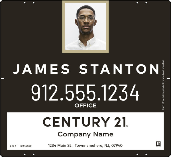 Steel Agent Photo Centric Yard Panel 22X24 - Century 21 | Lowen Sign