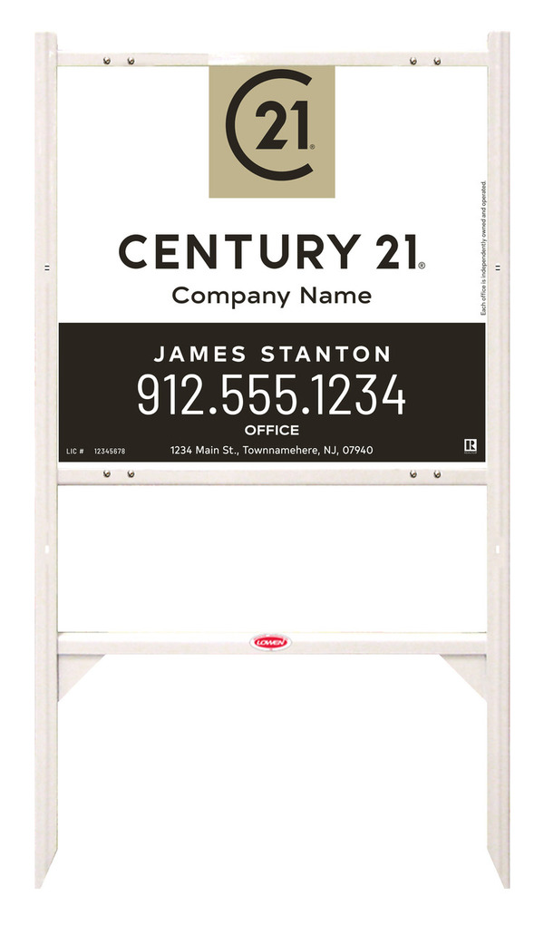 Angle Iron Frame And Agent Sign Panel Unit, 22"H X 24"W