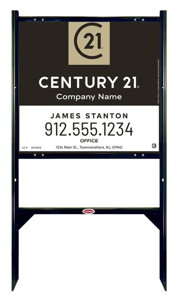 Angle Iron Frame And Agent Sign Panel Unit, 22"H X 24"W