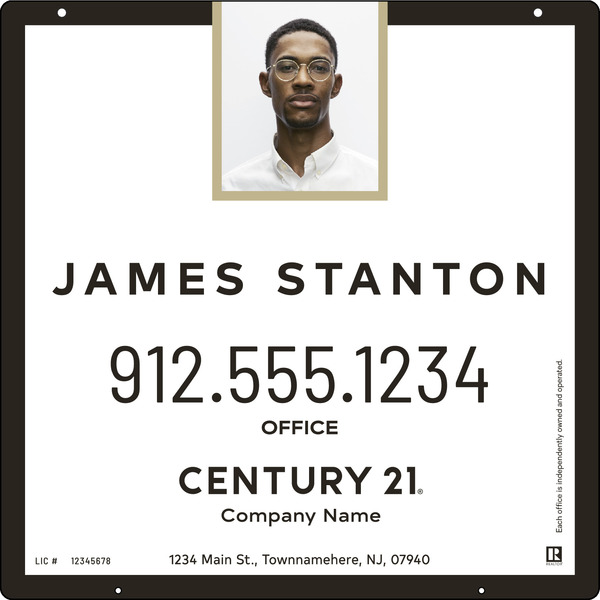 Hanging Agent Photo Centric Sign Panel, 24"H X 24"W, .063 Aluminum