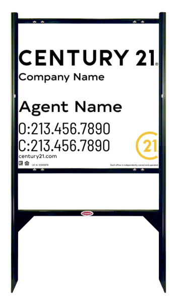 Angle Iron Frame And Sign Panel Unit, 24"H X 24"W, Steel