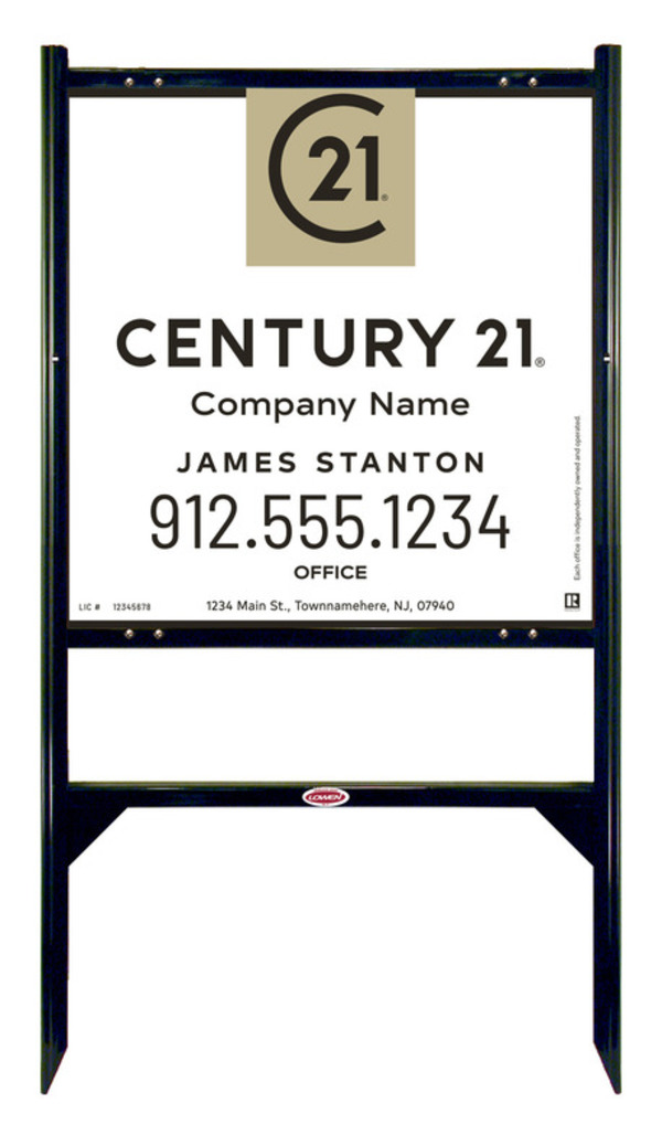 Angle Iron Frame And Agent Sign Panel Unit, 24"H X 24"W