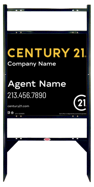 Angle Iron Frame With Two Rider Insert And Sign Panel Unit, 24"H X 24"W, Steel