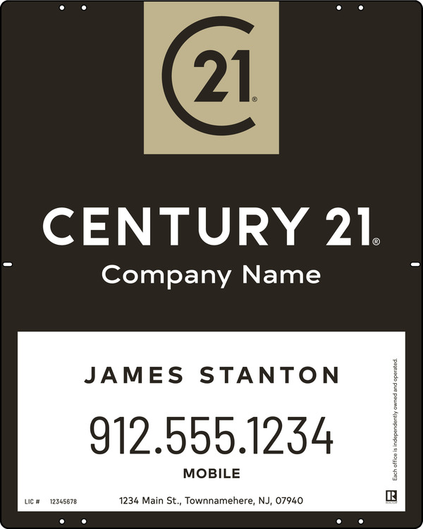 Agent Sign Panel, 30"H X 24"W, .040 Aluminum
