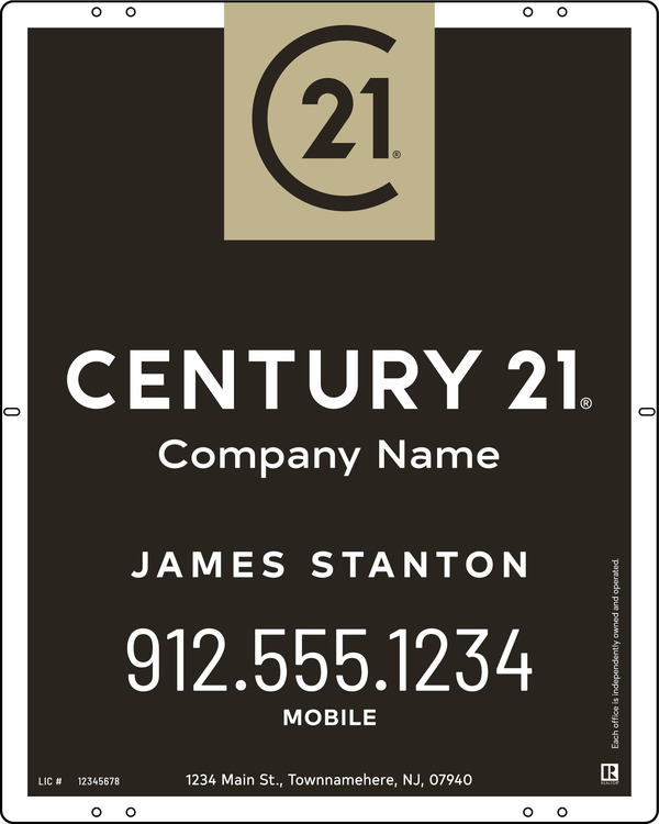 Agent Sign Panel, 30"H X 24"W, .040 Aluminum