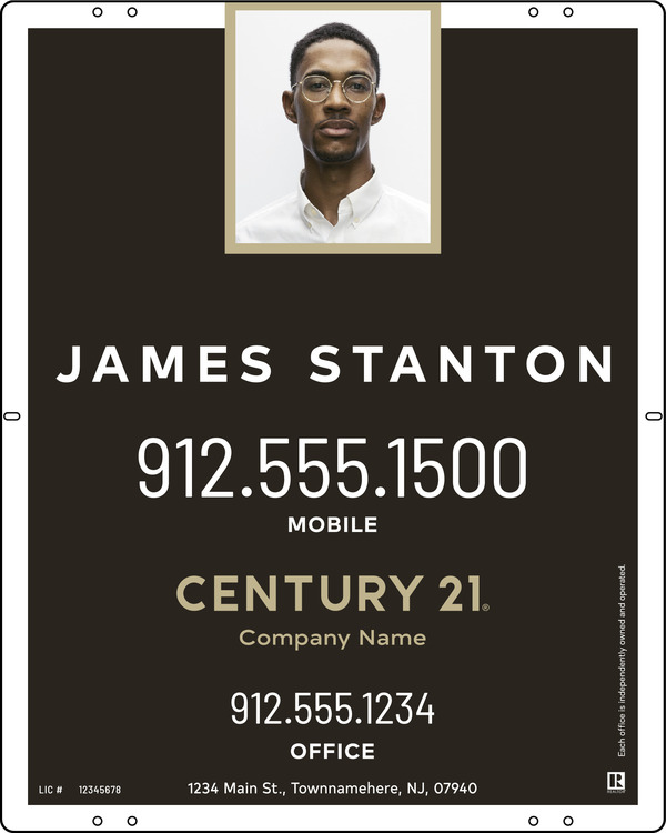 Agent Photo Centric Sign Panel, 30"H X 24W, Steel