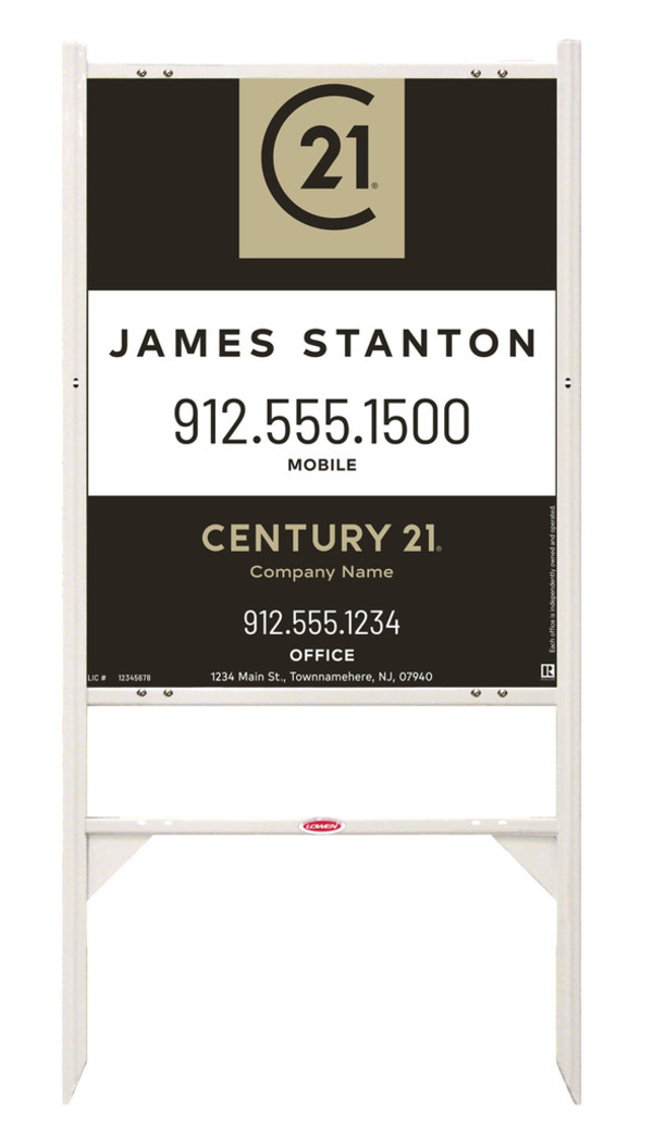 Angle Iron Frame And Agent Centric Sign Panel Unit, 30"H X 24"W