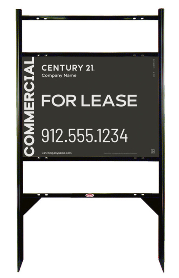Angle Iron Frame With Two Ride Inserts And Sign Panel Unit, 18"H X 24"W