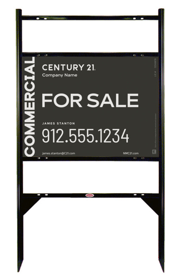 Angle Iron Frame With Two Rider Insets And Sign Panel Unit, 18"H X 24"W