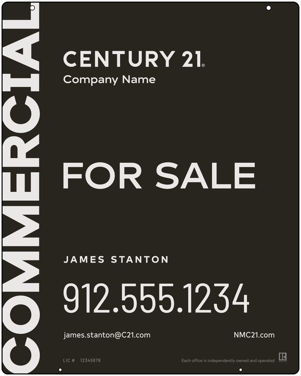 Commercial Agent Hanging Sign Panel, 30"H X 24"W, 3mm Aluminum Composite