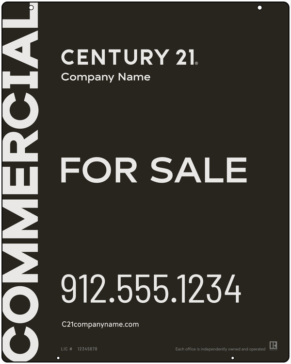 Reflective Commercial Office Hanging Sign Panel, 30"H X 24"W, Steel