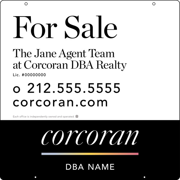 Agent Team Name Hanging Sign Panel, 24"H X 24"W, .063 Aluminum