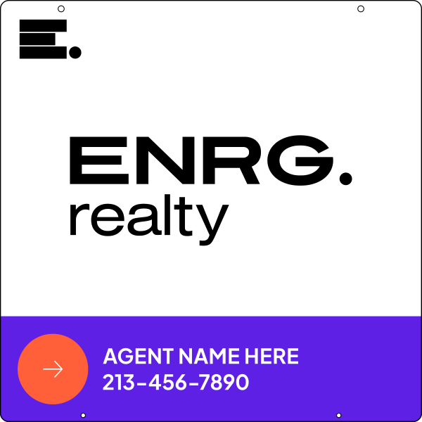 Agent Name Hanging Sign Panel, 24"H X 24"W, 3mm Aluminum Composite