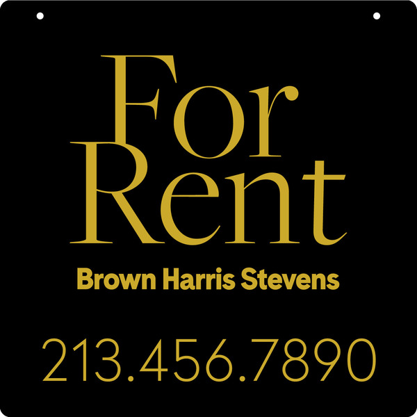 Hanging For Rent Sign Panel, 20"H X 20"W, 3mm Aluminum Composite