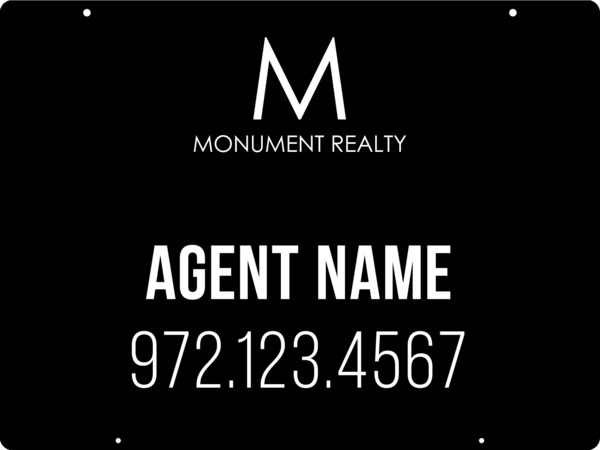 Hanging Agent Name Sign Panel, 18"H X 24"W, Steel