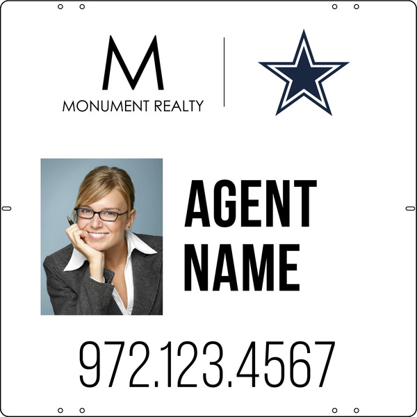 Reflective Agent Photo Sign Panel, 24"H X 24"W, Steel