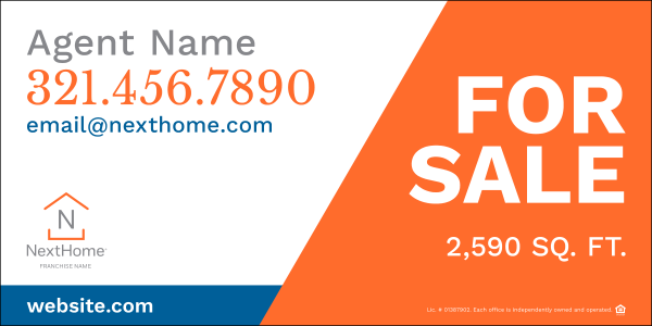 Commercial Agent Sign Panel (Sf), 48"H X 96"W, 6mm Alumalite