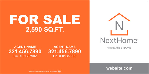 Commercial Agent Sign Panel (Sf), 48"H X 96"W, 6mm Alumalite