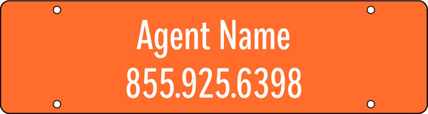 Reflective Agent Sign Rider, 6"H X 22"W, 3mm Aluminum Composite