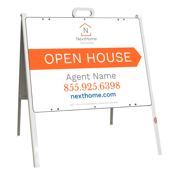 A-Frame And Agent Open House Sign Panel Unit, 18"H X 24"W, Steel