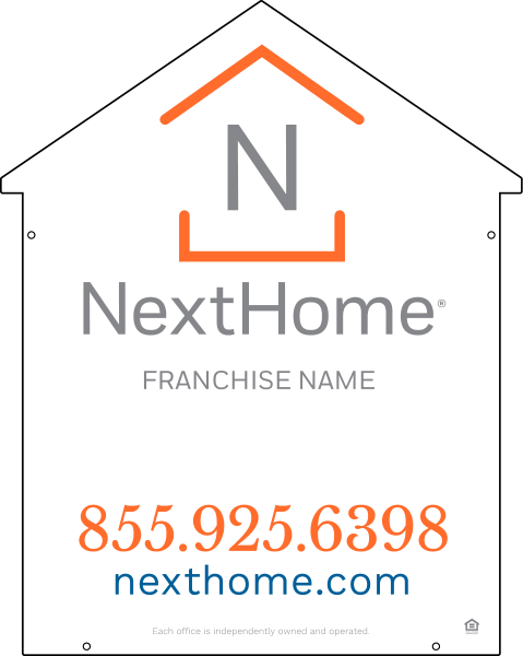 Reflective House Shape Sign Panel Df, 30"H X 24"W, 3mm Aluminum Composite