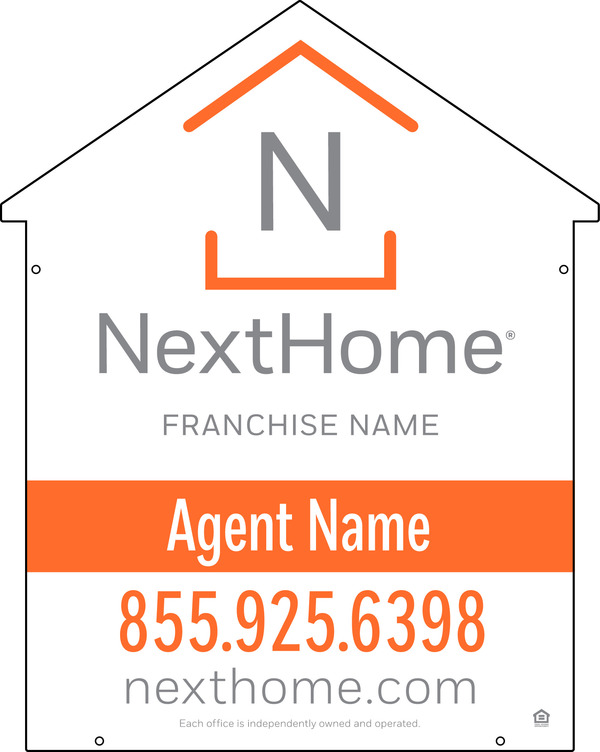Reflective House Shape Sign Panel Df, 30"H X 24"W, 3mm Aluminum Composite