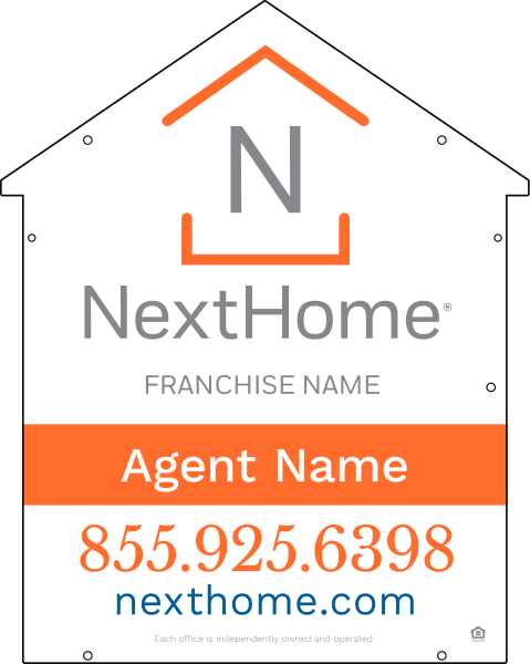 Reflective Universal House Shape Sign Panel Df, 30"H X 24"W, Pvc