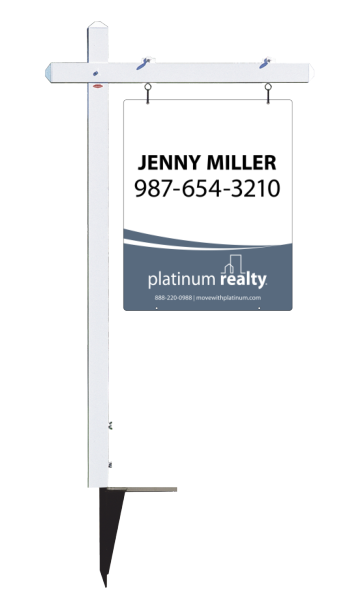 Sign Post And Sign Panel Unit, 30"H X 24"W