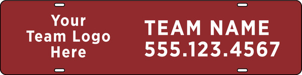 Team Logo Sign Rider, 6"H X 24"W, Steel