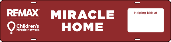 RE/MAX Miracle Home Sign Rider, 6"h x 24"w, Steel