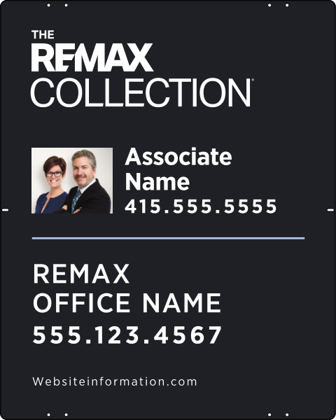 Collection Associate Name W/ Photo Sign Panel, 30"H X 24"W, Steel