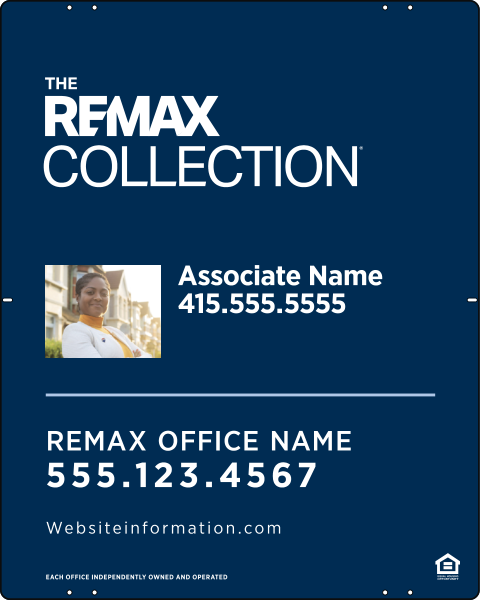 Collection Associate Name W/ Photo Sign Panel, 30"H X 24"W, Steel