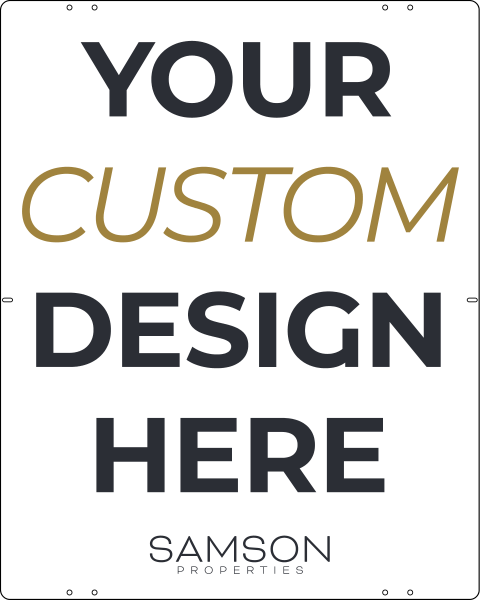 Samson Properties Your Design Here Sign Panel, 30"h x 24"w, 24 gauge steel