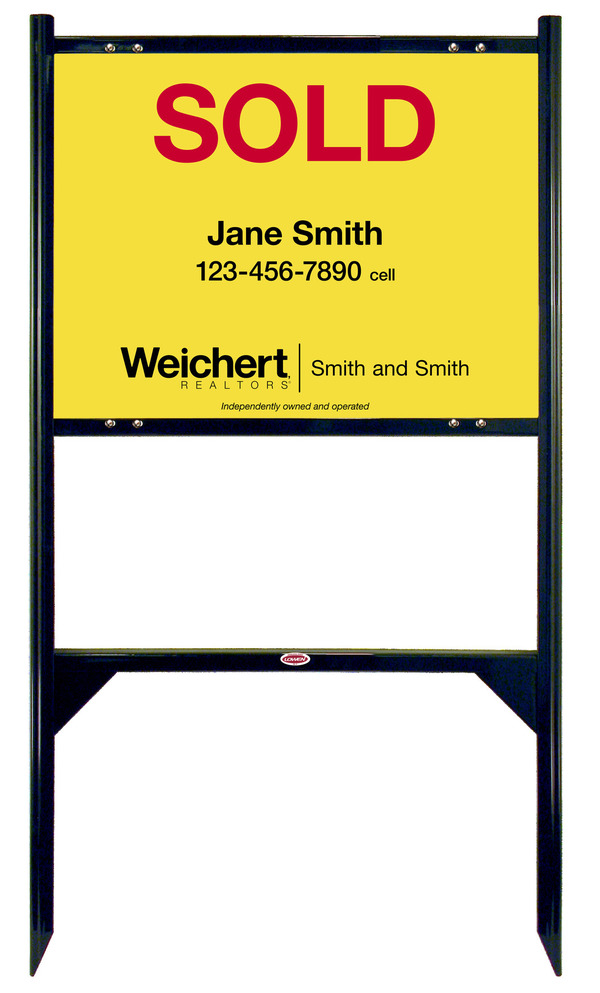 Angle Iron Frame And Agent Sign Panel Unit, 18"H X 24"W, Steel